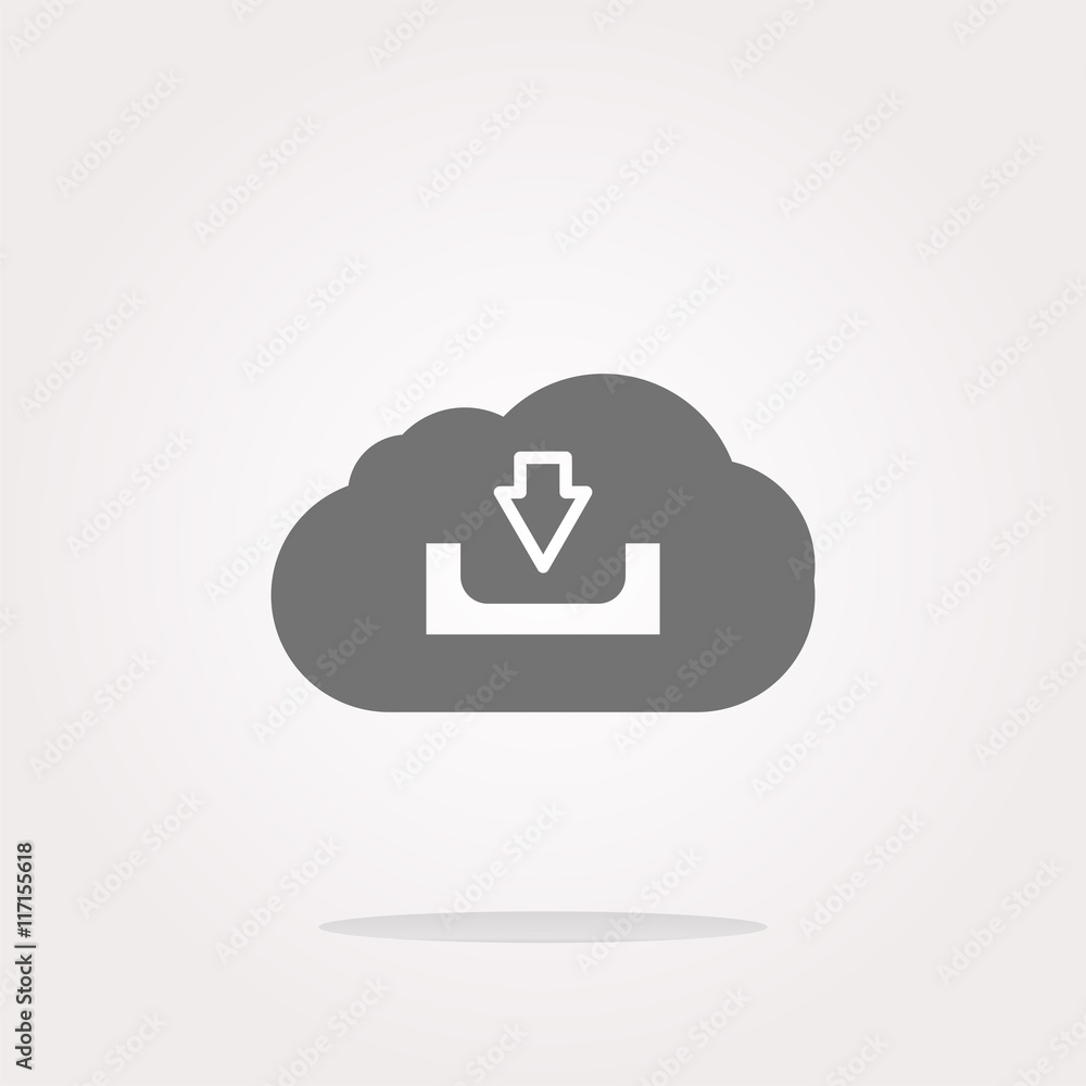 abstract cloud icon. Upload download button. Load symbol. Round button . Vector illustration abstract cloud icon. Upload download button. Load symbol. Round button . Vector illustration