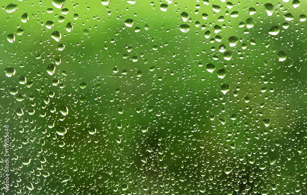 Raindrops on the window, nature background with copy space Raindrops on the window, nature background with copy space