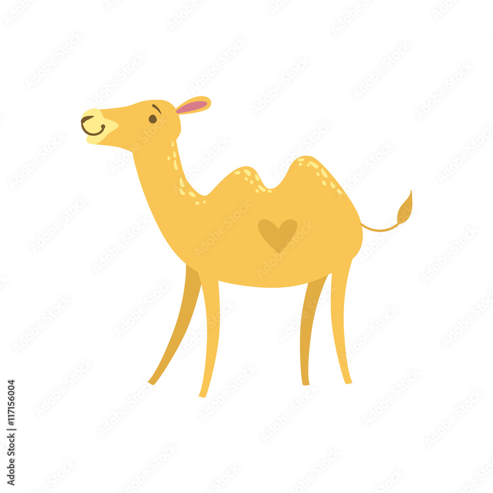Naklejka premium Camel Stylized Childish Drawing