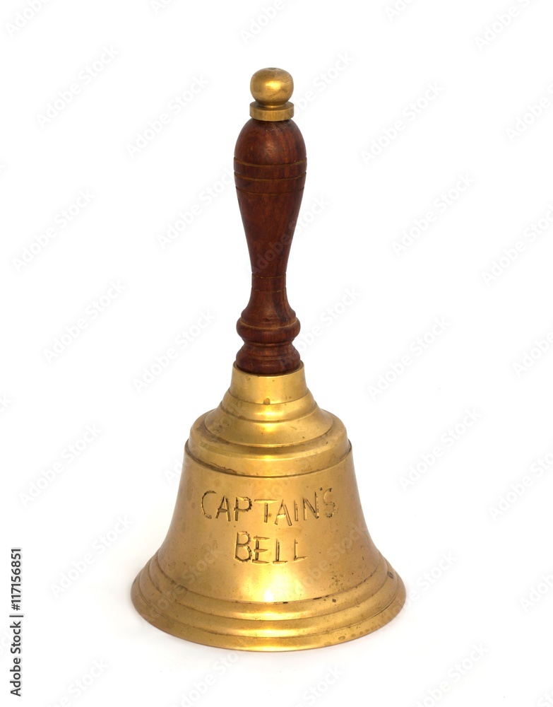 Bell on a white background, used on ship Bell on a white background, used on ship