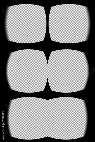 Three vr helmet overlays