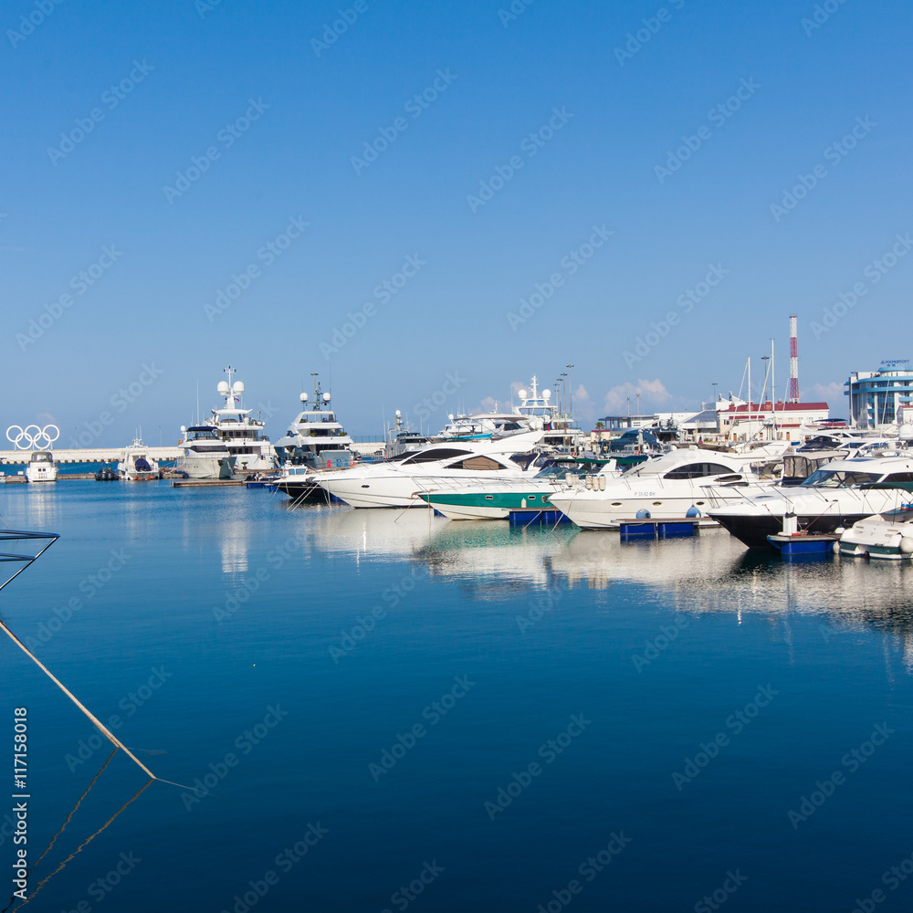 Sochi, Russia - Marine Station of Sochi. Sochi, Russia - Marine Station of Sochi.