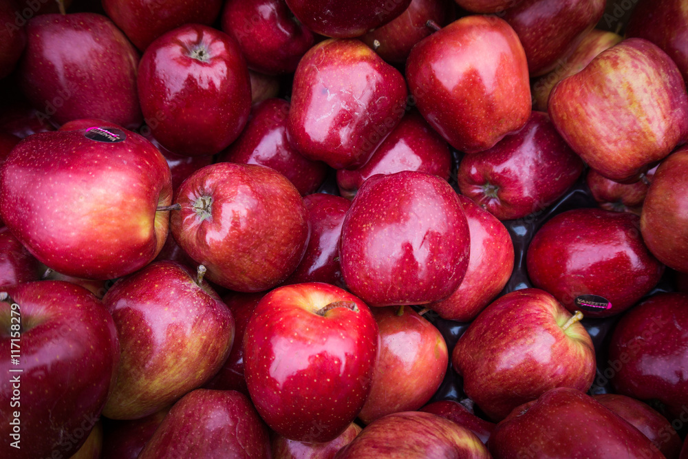 apples close up at market. Red apples background apples close up at market. Red apples background