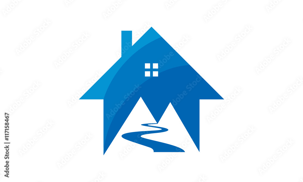 house mountain logo house mountain logo