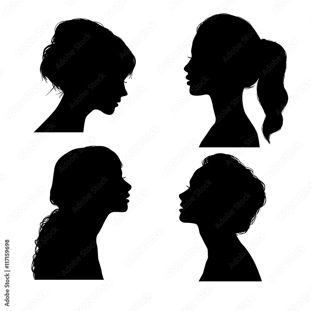 Black girl silhouettes Black girl silhouettes