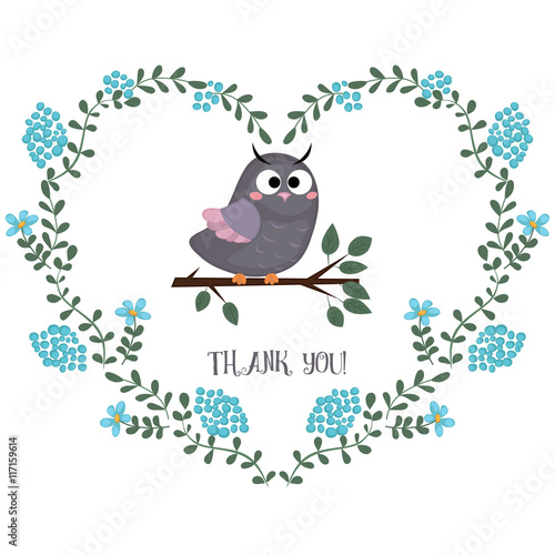 Card with owl