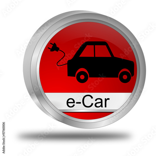 e-Car Button - 3D illustration