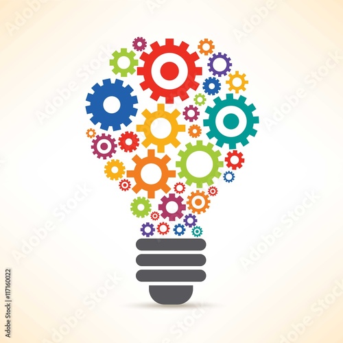 Light bulb made of gears
