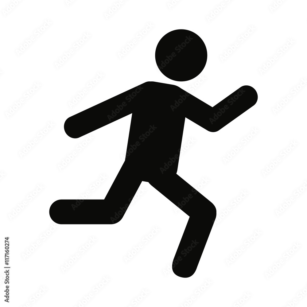 person running silhouette icon