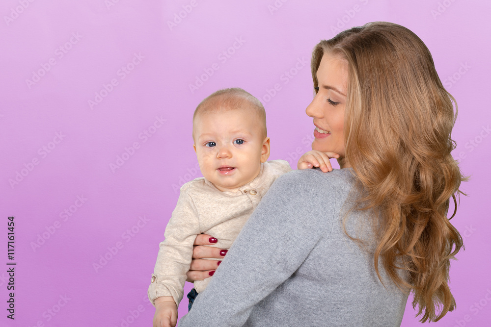 Happy young mother and her son Happy young mother and her son