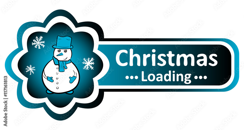 Double blue icon Christmas loading snowman Double blue icon Christmas loading snowman