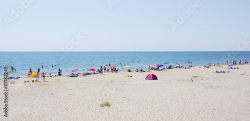 Summer relax on the beach. Corbu beach, Romania © elephotos