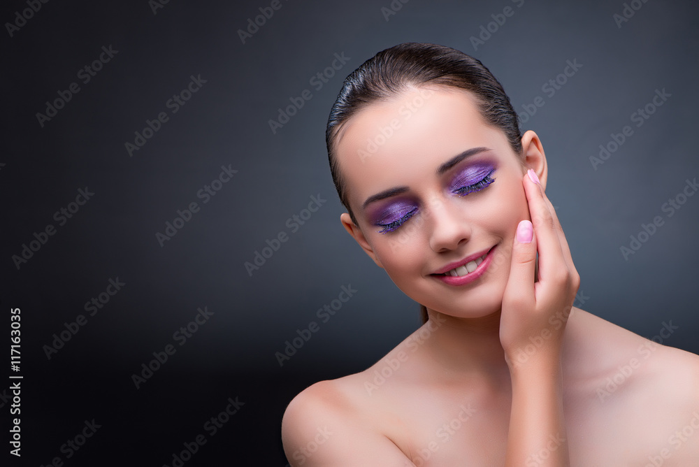 Young woman in beauty concept with nice make-up Young woman in beauty concept with nice make-up