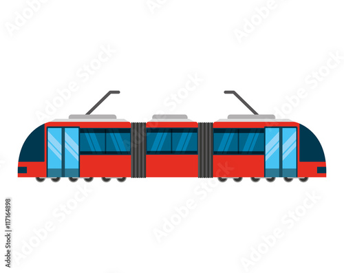 tram transport public service icon