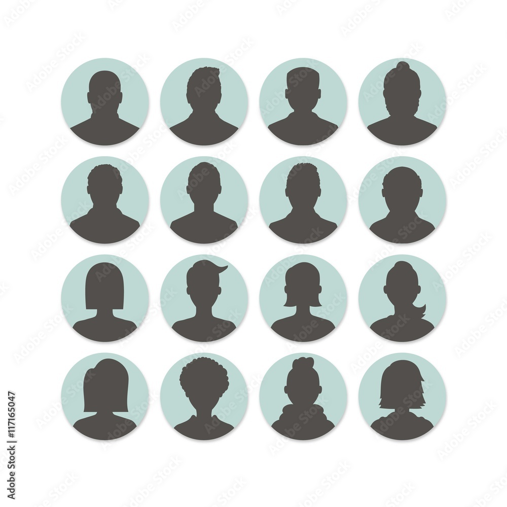 Man and woman avatars