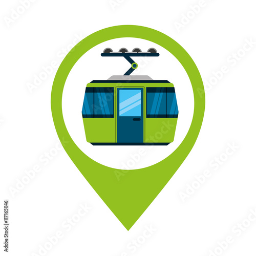 cableway funicular transport icon