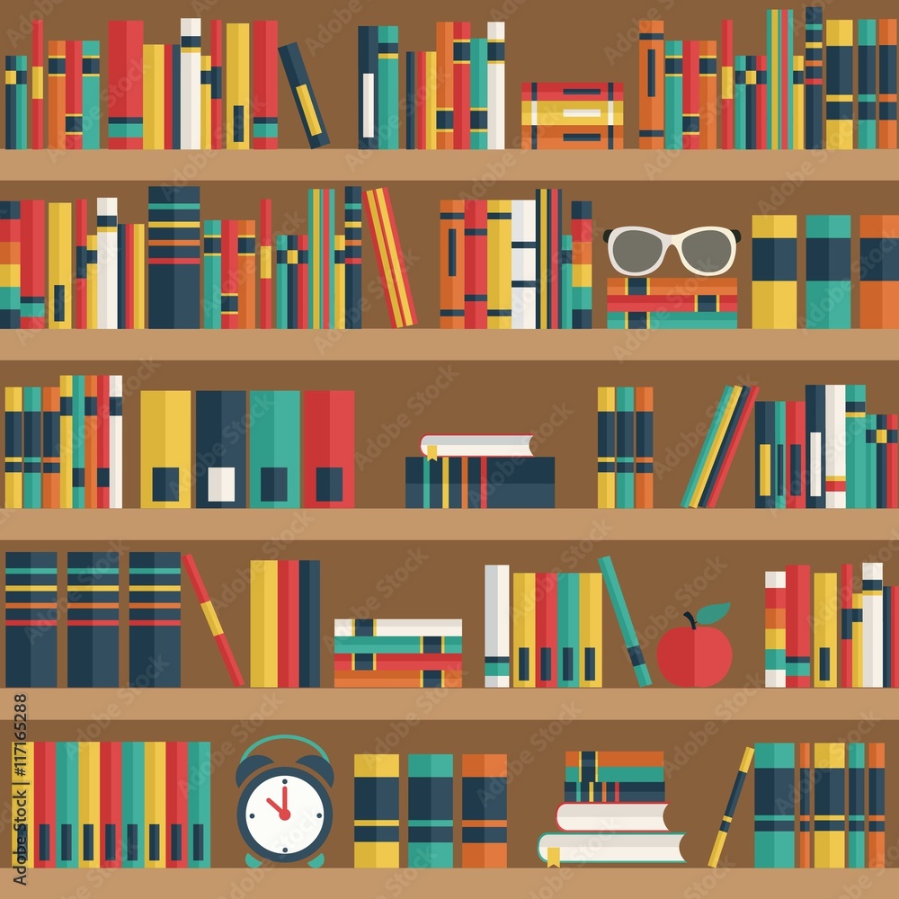 Shelves with books Shelves with books