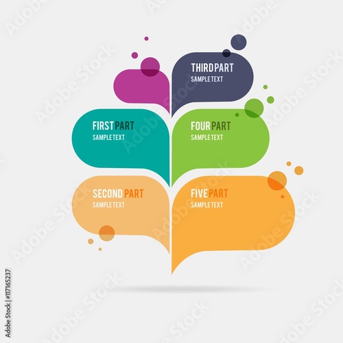 Infographic with speech bubbles
