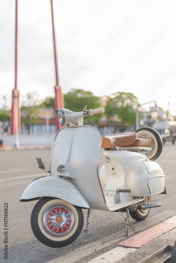 vintage vespa scooter motorcycle Stock Photo | Adobe Stock