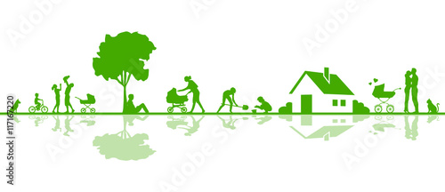 Familien im Dorf