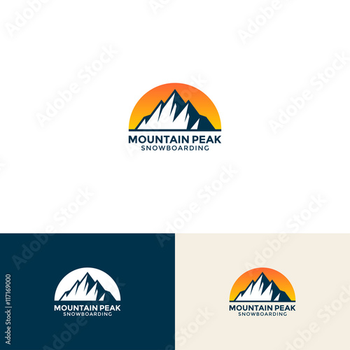 Mountain peak. Logo design element (7)
