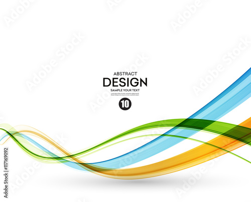 Colorful vector lines. Abstract background photo