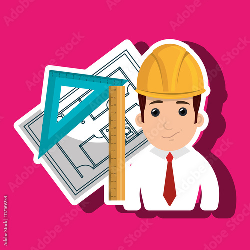 man laptop helmet tools