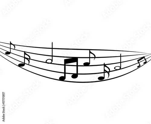 notes music sheet pattern icon
