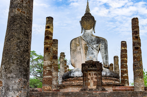 Buddha in Sukhothai Historical Park at Thailand photo