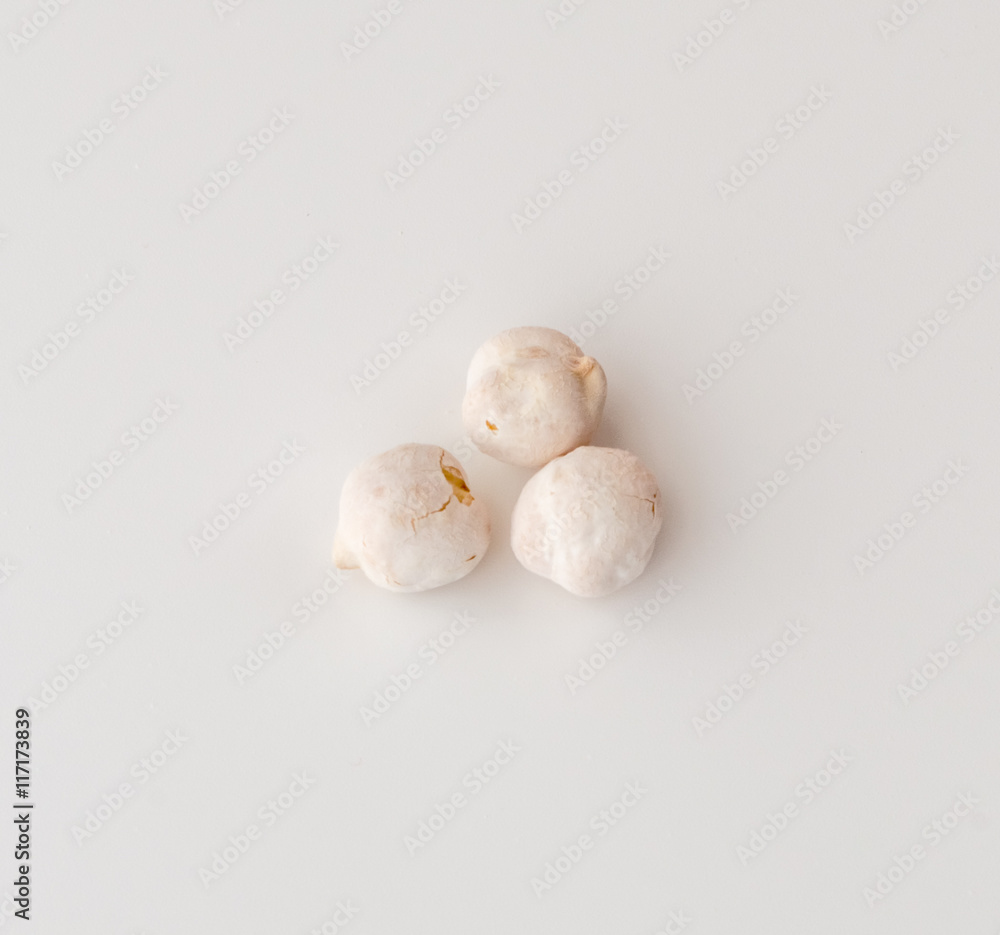 White chickpeas on white background White chickpeas on white background