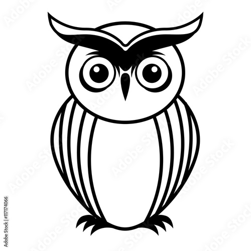 owl bird cute icon
