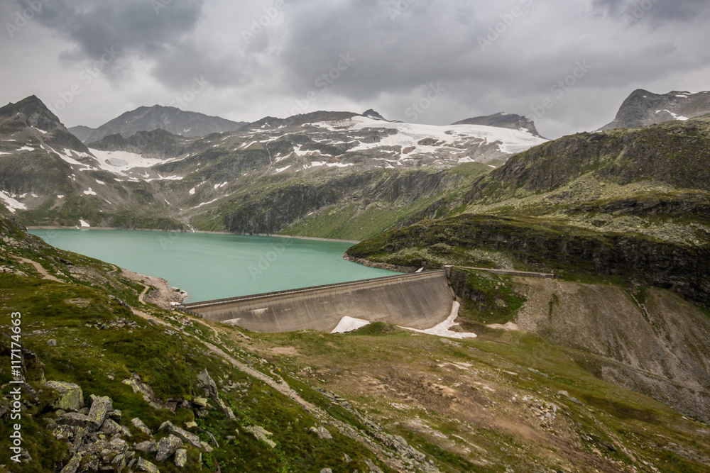 View from Weissee lake in Hohe tauern in Austria View from Weissee lake in Hohe tauern in Austria