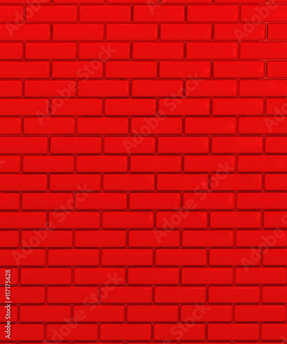 Red Ceramic tile brick wall texture
