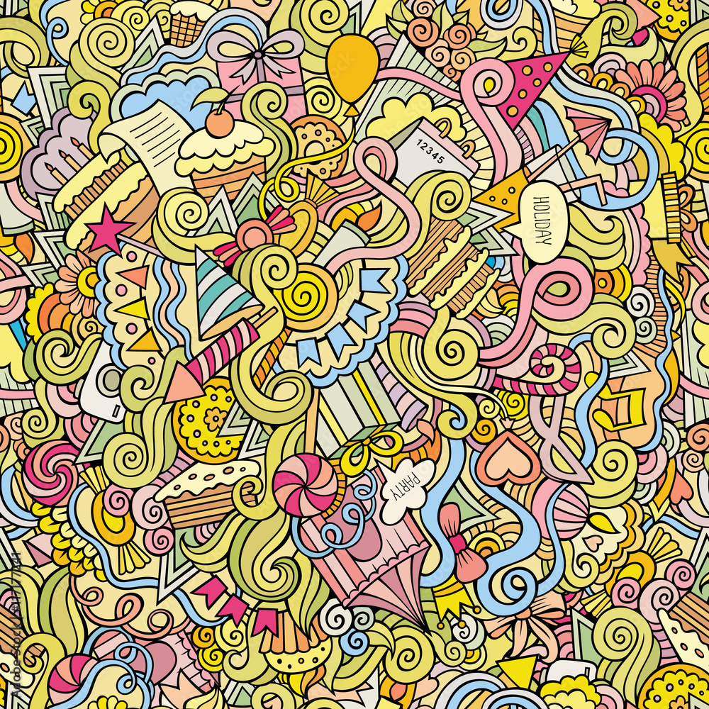 doodles hand drawn holiday seamless pattern doodles hand drawn holiday seamless pattern