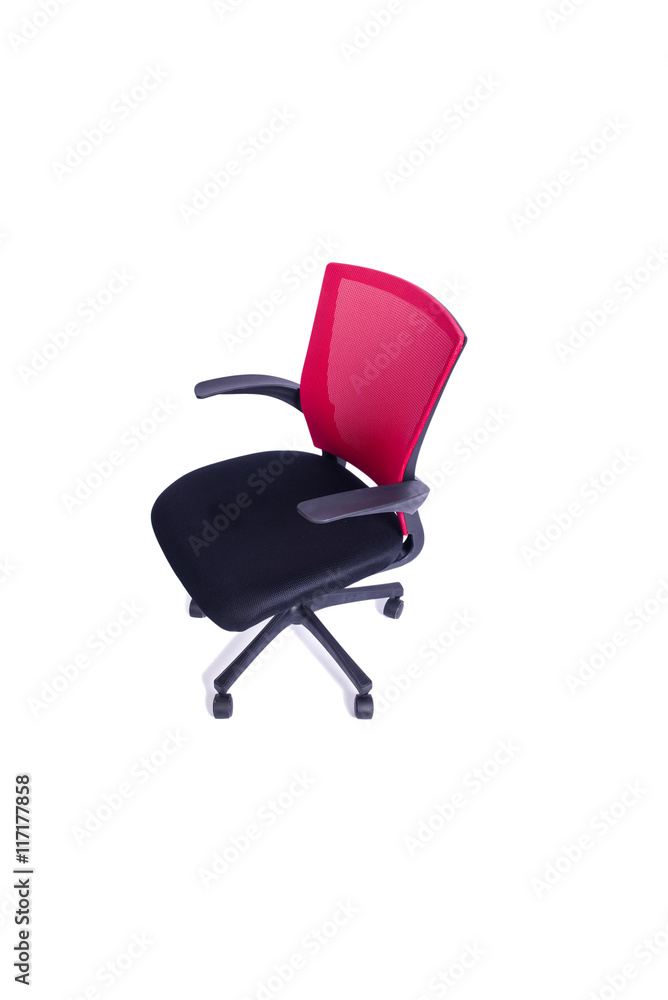 Red office chair isolated on the white background Red office chair isolated on the white background