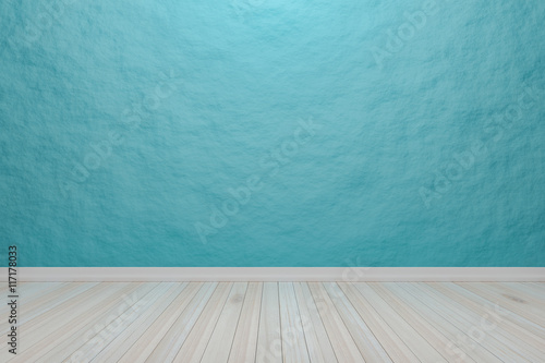 Empty interior light brown room with wooden floor  For display o