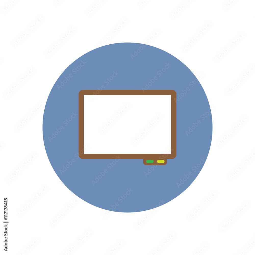 stylish icon in circle Business interactive whiteboard 