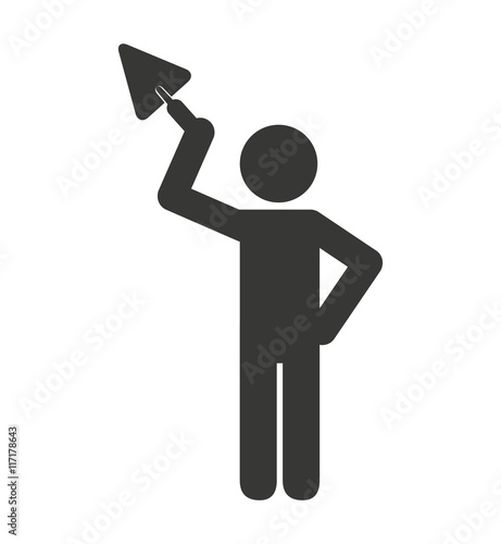 construction builder silhouette icon