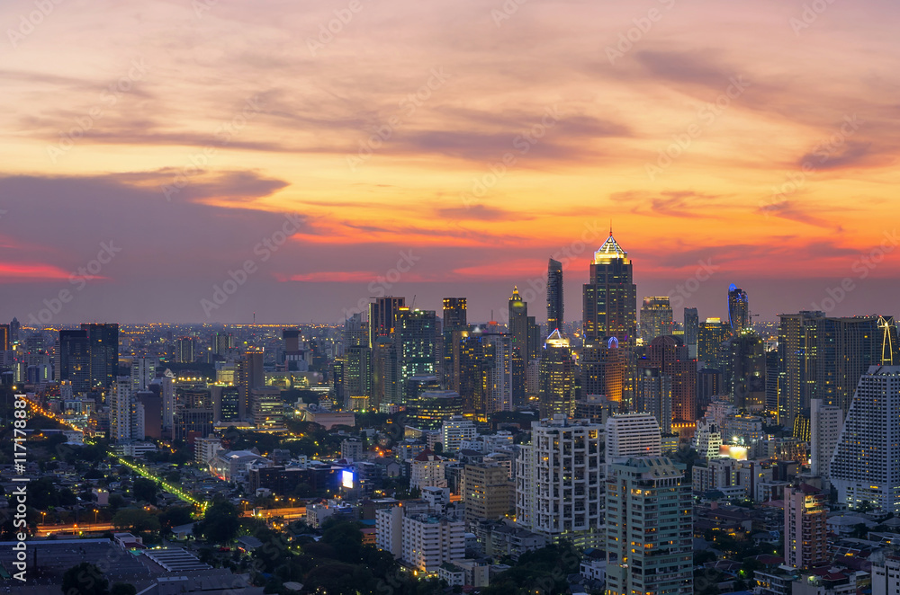 Fototapeta premium Panoramę Bangkoku.