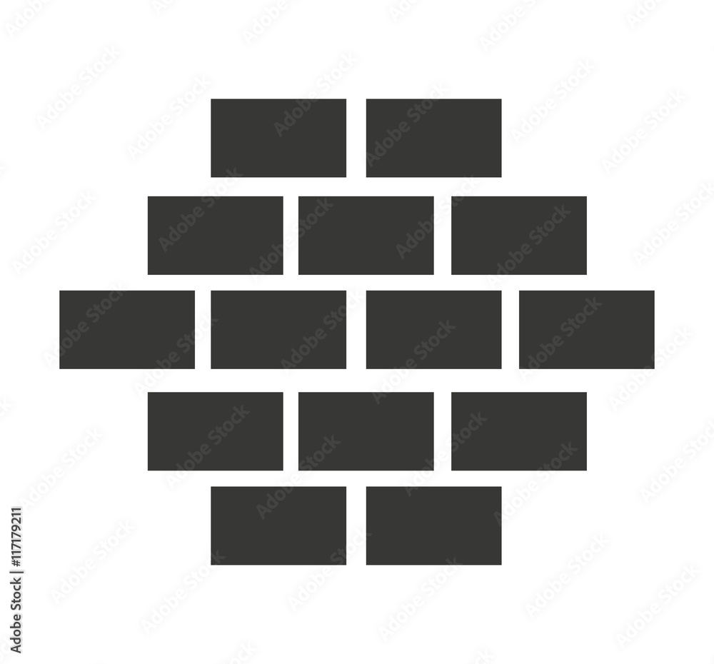 bricks wall construction icon bricks wall construction icon