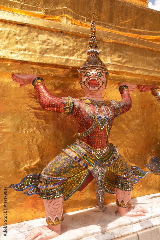 Statue of giant guardian  on Grand Palace