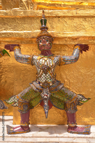 Statue of giant guardian  on Grand Palace