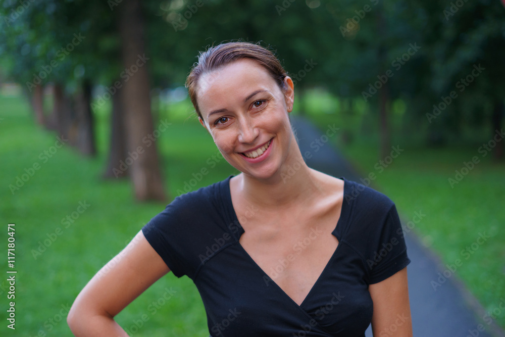 Girl standing in the park Girl standing in the park