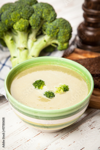Bowl of broccoli soup