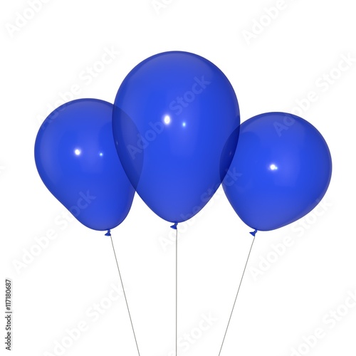 Balloons isolated on white ...