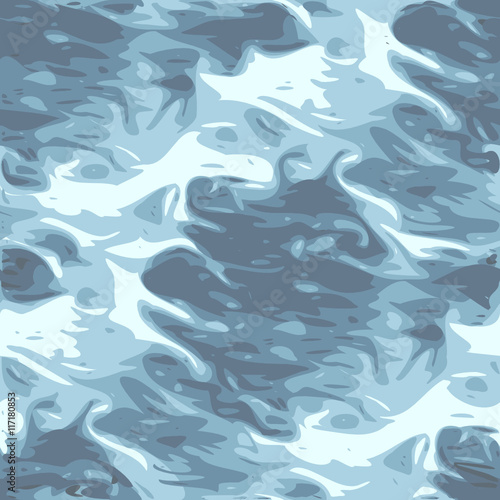 Wasser mit Wellen Hintergrund nahtlos in blau