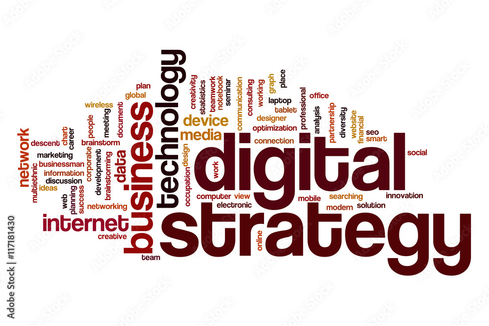 Digital strategy word cloud concept Digital strategy word cloud concept