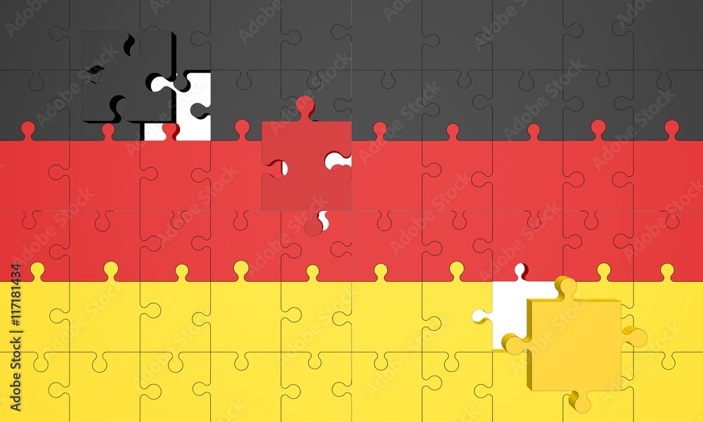 Puzzle flag of Germany. Stock-Illustration | Adobe Stock