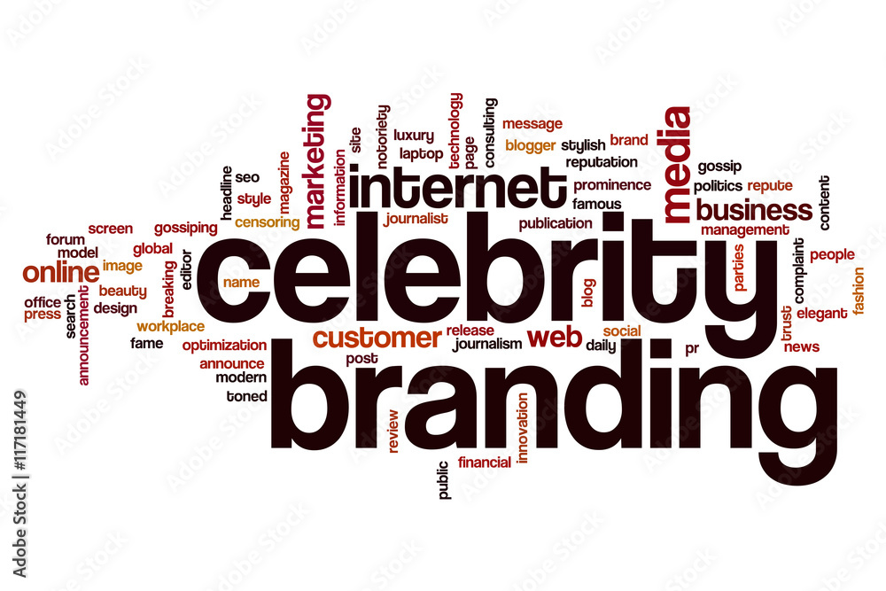 Celebrity branding word cloud concept Celebrity branding word cloud concept