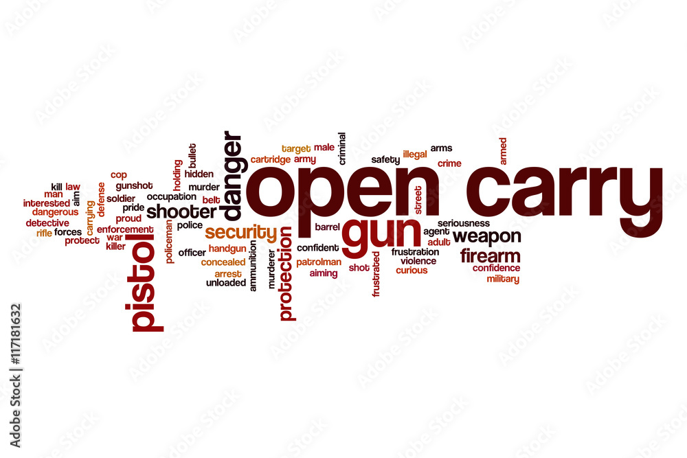 Open carry word cloud concept Open carry word cloud concept